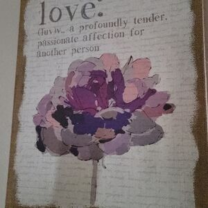 Floral Love Definition Canvas Art